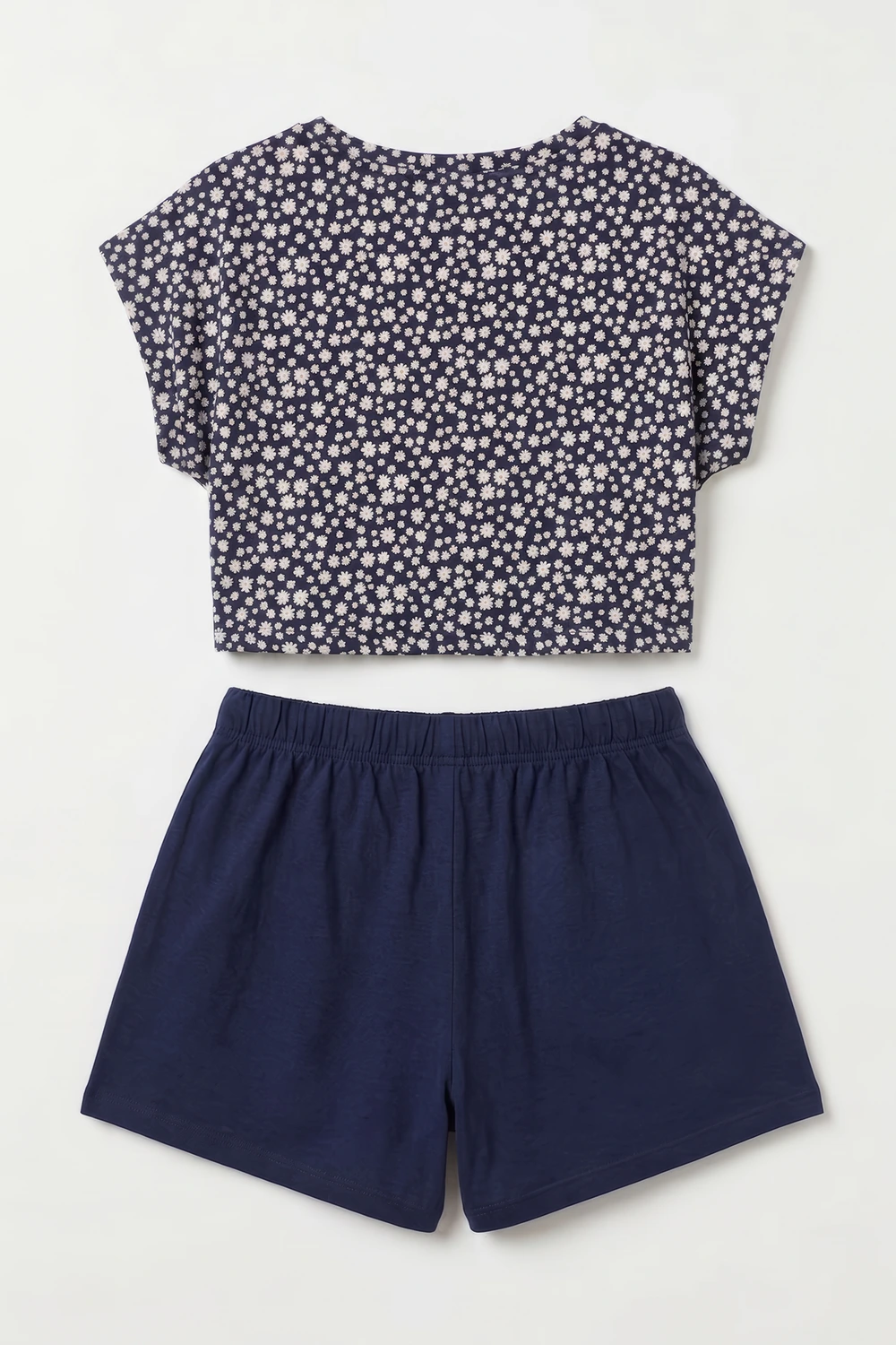 طقم بيجاما من بلوزة منقوطة وشورت صيفي